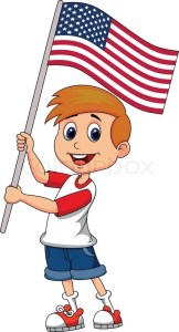 kid with flag